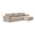 Newilla Polyester Fabric/Steel Reversible Storage Sleeper Sectional w/Slim Arm Rests