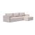 Newilla Polyester Fabric/Steel Reversible Storage Sleeper Sectional w/Slim Arm Rests