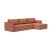 Newilla Polyester Fabric/Steel Reversible Storage Sleeper Sectional w/Slim Arm Rests