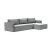 Newilla Polyester Fabric/Steel Reversible Storage Sleeper Sectional w/Slim Arm Rests