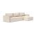 Newilla Polyester Fabric/Steel Reversible Storage Sleeper Sectional w/Slim Arm Rests