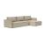 Newilla Polyester Fabric/Steel Reversible Storage Sleeper Sectional w/Slim Arm Rests