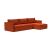 Newilla Polyester Fabric/Steel Reversible Storage Sleeper Sectional w/Slim Arm Rests
