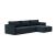 Newilla Polyester Fabric/Steel Reversible Storage Sleeper Sectional w/Slim Arm Rests