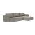 Newilla Polyester Fabric/Steel Reversible Storage Sleeper Sectional w/Slim Arm Rests