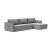 Newilla Polyester Fabric/Steel Reversible Storage Sleeper Sectional w/Slim Arm Rests