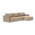 Newilla Polyester Fabric/Steel Reversible Storage Sleeper Sectional w/Slim Arm Rests