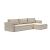 Newilla Polyester Fabric/Steel Reversible Storage Sleeper Sectional w/Slim Arm Rests