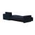 Newilla Polyester Fabric/Steel Reversible Storage Sleeper Sectional w/Slim Arm Rests