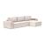 Newilla Polyester Fabric/Steel Reversible Storage Sleeper Sectional w/Wide Arm Rests