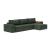 Newilla Polyester Fabric/Steel Reversible Storage Sleeper Sectional w/Wide Arm Rests