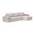 Newilla Polyester Fabric/Steel Reversible Storage Sleeper Sectional w/Wide Arm Rests