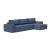 Newilla Polyester Fabric/Steel Reversible Storage Sleeper Sectional w/Wide Arm Rests