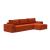 Newilla Polyester Fabric/Steel Reversible Storage Sleeper Sectional w/Wide Arm Rests