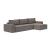 Newilla Polyester Fabric/Steel Reversible Storage Sleeper Sectional w/Wide Arm Rests