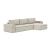 Newilla Polyester Fabric/Steel Reversible Storage Sleeper Sectional w/Wide Arm Rests