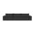 Newilla Polyester Fabric/Steel Reversible Storage Sleeper Sectional w/Wide Arm Rests