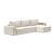 Newilla Polyester Fabric/Steel Reversible Storage Sleeper Sectional w/Wide Arm Rests