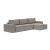 Newilla Polyester Fabric/Steel Reversible Storage Sleeper Sectional w/Wide Arm Rests
