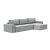 Newilla Polyester Fabric/Steel Reversible Storage Sleeper Sectional w/Wide Arm Rests