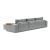 Newilla Polyester Fabric/Steel Reversible Storage Sleeper Sectional w/Wide Arm Rests