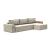 Newilla Polyester Fabric/Steel Reversible Storage Sleeper Sectional w/Wide Arm Rests