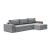 Newilla Polyester Fabric/Steel Reversible Storage Sleeper Sectional w/Wide Arm Rests
