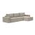 Newilla Polyester Fabric/Steel Reversible Storage Sleeper Sectional w/Wide Arm Rests