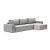 Newilla Polyester Fabric/Steel Reversible Storage Sleeper Sectional w/Wide Arm Rests