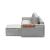 Newilla Polyester Fabric/Steel Reversible Storage Sleeper Sectional w/Wide Arm Rests