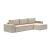 Newilla Polyester Fabric/Steel Reversible Storage Sleeper Sectional w/Wide Arm Rests
