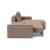 Newilla Polyester Fabric/Steel Reversible Storage Sleeper Sectional w/Wide Arm Rests