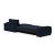 Newilla Polyester Fabric/Steel Reversible Storage Sleeper Sectional w/Wide Arm Rests