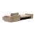 Newilla Polyester Fabric/Steel Reversible Storage Sleeper Sectional w/Wide Arm Rests