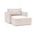 Newilla Storage Lounger Chair w/ Slim Arm Rests