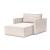 Newilla Storage Lounger Chair w/ Slim Arm Rests