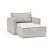 Newilla Storage Lounger Chair w/ Slim Arm Rests