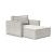 Newilla Storage Lounger Chair w/ Slim Arm Rests
