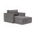 Newilla Storage Lounger Chair w/ Slim Arm Rests