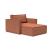 Newilla Storage Lounger Chair w/ Slim Arm Rests