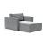 Newilla Storage Lounger Chair w/ Slim Arm Rests