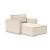 Newilla Storage Lounger Chair w/ Slim Arm Rests