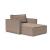 Newilla Storage Lounger Chair w/ Slim Arm Rests