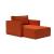 Newilla Storage Lounger Chair w/ Slim Arm Rests