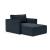 Newilla Storage Lounger Chair w/ Slim Arm Rests