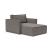 Newilla Storage Lounger Chair w/ Slim Arm Rests