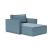 Newilla Storage Lounger Chair w/ Slim Arm Rests