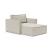 Newilla Storage Lounger Chair w/ Slim Arm Rests