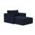 Newilla Storage Lounger Chair w/ Slim Arm Rests