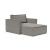 Newilla Storage Lounger Chair w/ Slim Arm Rests